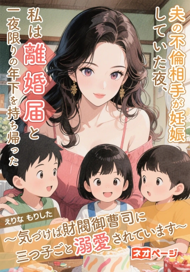 夫の不倫相手が妊娠していた夜、私は離婚届と一夜限りの年下を持ち帰った ～気づけば財閥御曹司に三つ子ごと溺愛されています～