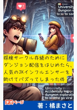 探検サークル存続のためにダンジョン配信をはじめたら、人気のJKインフルエンサーを助けてバズってしまった件