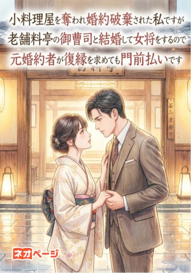 小料理屋を奪われ婚約破棄された私ですが老舗料亭の御曹司と結婚して女将をするので元婚約者が復縁を求めても門前払いです