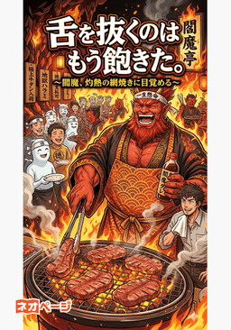閻魔大王が舌を抜く罪人から美味しい下界に誘われて出向き焼肉屋で牛タンを食べて感動して焼肉屋を始めるという地獄物語