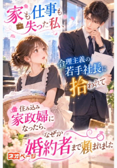 家も仕事も失った私、合理主義の若手社長に拾われて住み込み家政婦になったら、なぜか婚約者まで頼まれました
